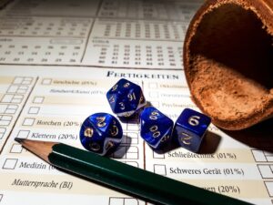 role playing game, rpg, dice